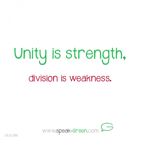 2016-10-03 - unity is strength