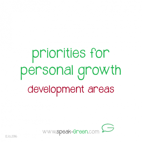 2016-10-12 - priorities for personal growth