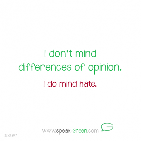 2017-01-27 - I don't mind differences of opinion